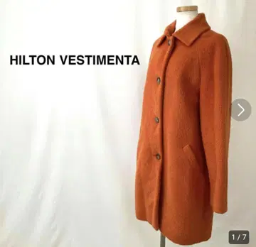 힐튼 베스티멘타 울 코트 알파카 혼방 오렌지 여성용 40