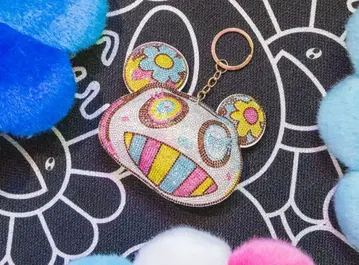 신상 (신색) 무라카미 다카시 큐빅 팬더 키링 카이카이키키