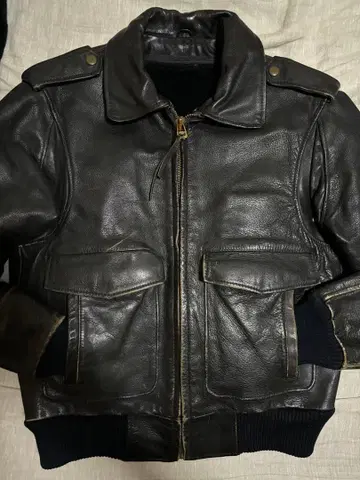 보아 탈부착 가능 80's 리얼 빈티지 A-2 가죽 자켓