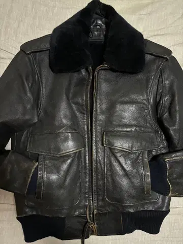 보아 탈부착 가능 80's 리얼 빈티지 A-2 가죽 자켓