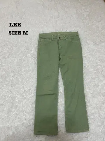 리 컬러 팬츠 스트레이트 M 그린[231]