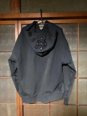 supplier Cross Leather Patch Zip Hoodie