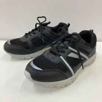 새상품 여성용 24.0cm 경량 폭넓은 스포츠 스니커즈 5264 블랙