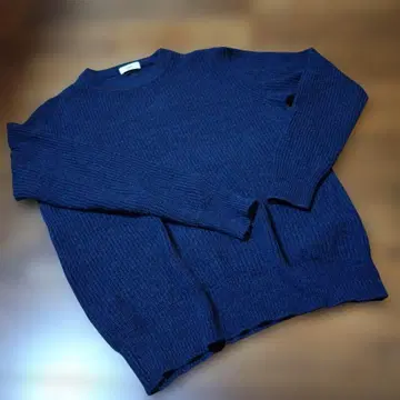 SHIPS 캐시미어 블렌드 편직 멜란지 스웨터 네이비 XL 사이즈