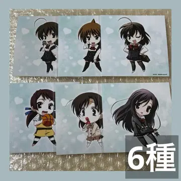 School Days 스쿨 데이즈 카페 가챠 정사각형 브로마이드 6종