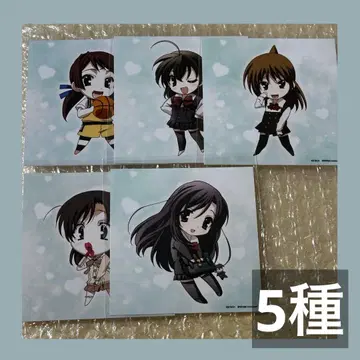 School Days 스쿨 데이즈 카페 가챠 정사각형 브로마이드 5종