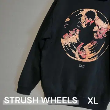 STRUSH WHEELS XL 블랙 후드티 스케이트보드