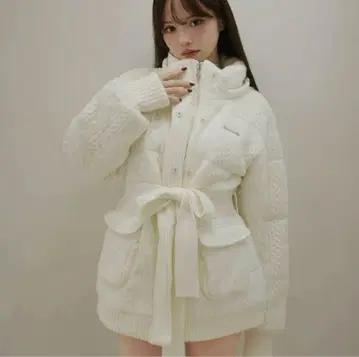 ANDMARY Mary quilting knit shape jacket