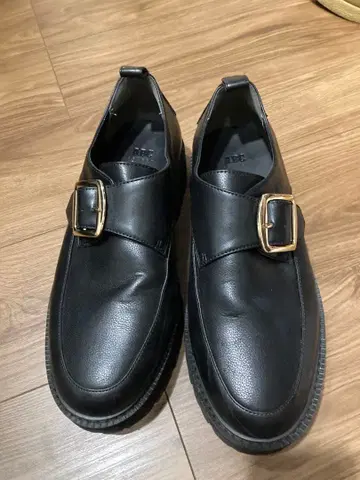 ABC마트 버클 블랙 가죽 신발 28cm