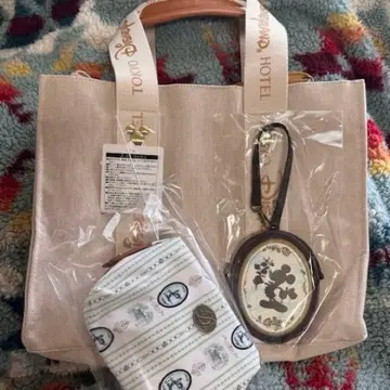 미사용 디즈니랜드 호텔 숙박자 한정 토트백 파우치 코인 케이스