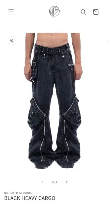 NO/FAITH STUDIOS BLACK HEAVY CARGO