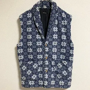 warm up ware 베스트 노르딕 설화 셔츠 블루 L 사이즈