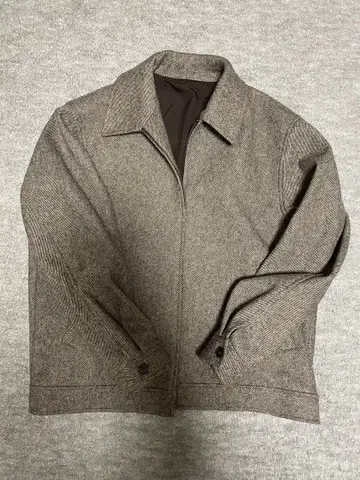 브라운 지퍼 자켓