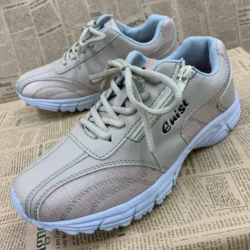 새상품 여성용 23.0cm 경량 끈 척 스니커즈 연갈색 5940