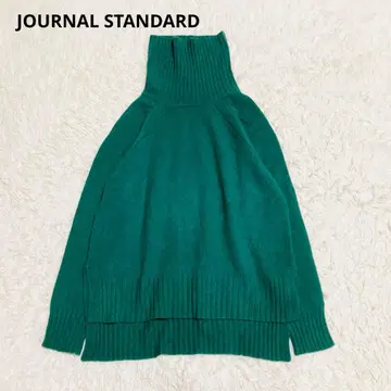 저널 스탠다드 울 캐시미어 터틀 니트 래글런 슬리브 루즈핏