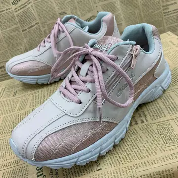 새상품 여성용 24.5cm 경량 끈 척 스니커즈 복숭아색 5940