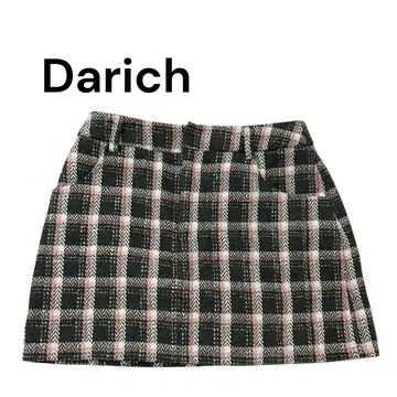 Darich 체크 무늬 타이트 스커트