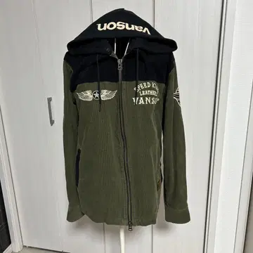 VANSON 후드 부착 자켓 L 사이즈 올리브