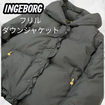 새상품급 INGEBORG 잉게보그 블랙 프릴 사용 다운 자켓 [ M ]