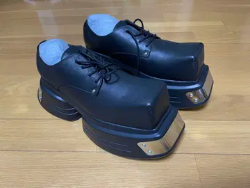 [ GRANCY ] 메탈 플레이트 가죽 신발 사이즈 42