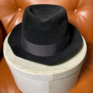 레어 박스 포함 FUJI HAT Kitton 스웨이드 햇 블랙 햇