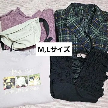 여성용 M L 사이즈 의류 묶음 판매 겨울 의류