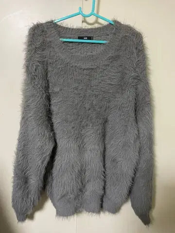 [ HARE ] 소프트 롱 샤기 풀오버 니트 그레이 M