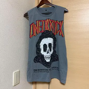 ONEOKROCK 스컬 디자인 슬리브리스 T셔츠 L 사이즈