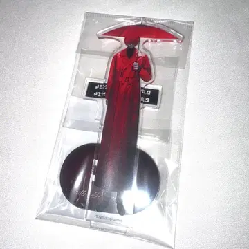 문자화 빨간 우산의 남자 팝업 아크릴 스탠드