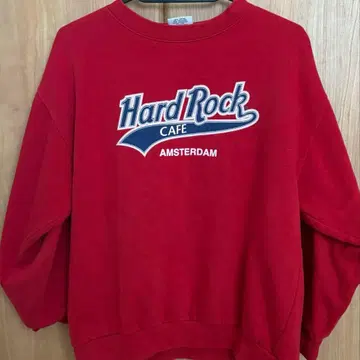 HardRockCAFE 맨투맨 레드 Amsterdam