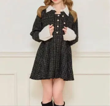 아프레 주르 트위드 원피스 자켓 셋업