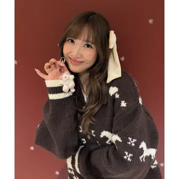 앨리슨 브라운 말 패턴 가디건 사에코 씨 착용 새상품, 택 포함, 미개봉