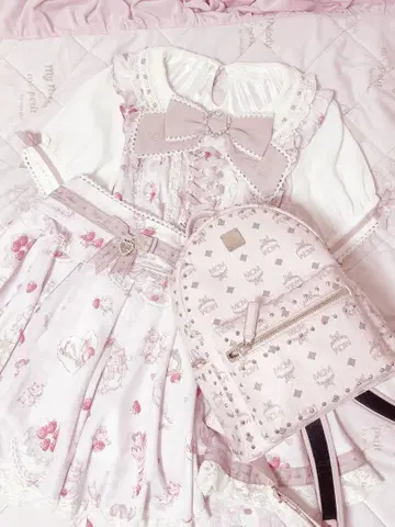 LIZLISA 리즈리사 salon de fraise 패턴 셋업 핑크