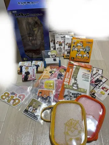 하이큐 굿즈 묶음 판매 피규어 파우치 스티커