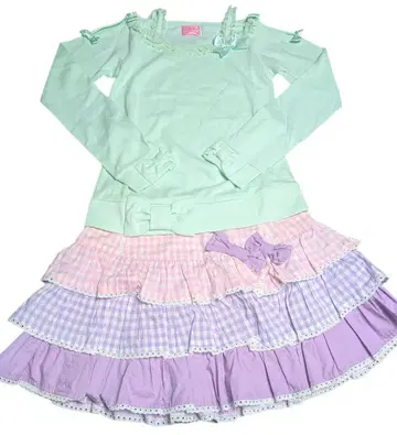 캐주얼 로리타 코디 세트 티셔츠 스커트 베이비더스타즈 샤인브라이트