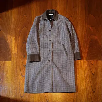 CPCM 체크 무늬 롱 코트