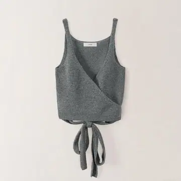 OHOTORO 랩핑 니트 뷔스티에 그레이