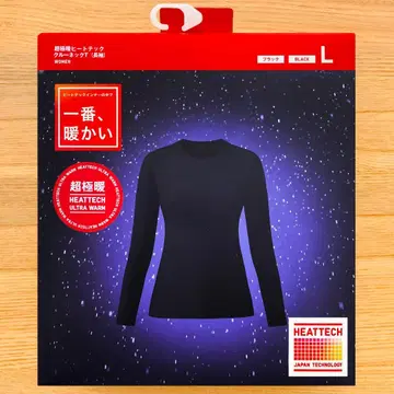 히트텍 울트라 웜 크루넥 T 블랙 L 유니클로