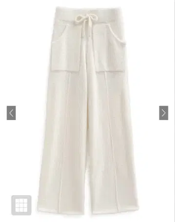 GRL 니트 팬츠 화이트