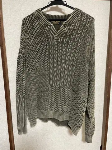 JOURNAL STANDARD 케이블 헨리넥 코튼 니트 L