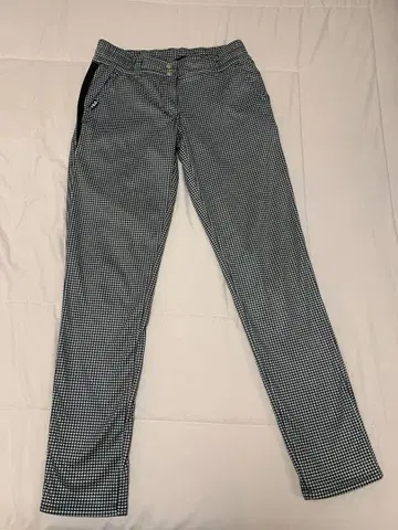 FILA 체크 무늬 여성 팬츠 속기모