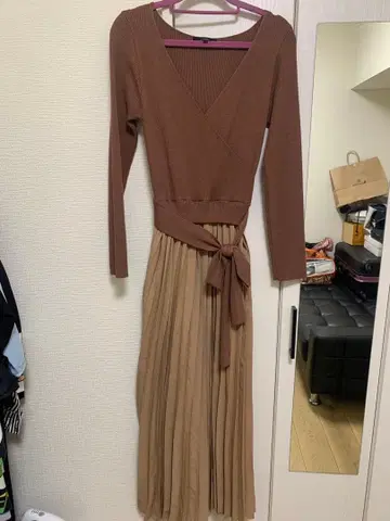 rienda 브라운 랩 원피스 F 사이즈