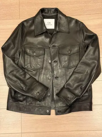CALVIN KLEIN 칼빈 클레인 가죽 자켓 블랙 XL