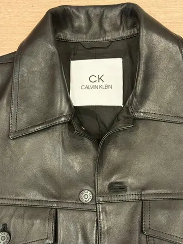 CALVIN KLEIN 캘빈클라인 가죽 자켓 블랙 XL