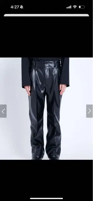 LiNoH 리 합성 가죽 라인 팬츠