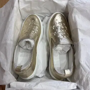 JIMMY CHOO 슬립온 골드