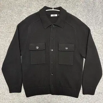 M 블랙 / 유니클로 U 라무 니트 자켓