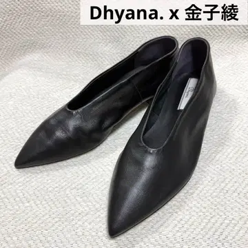 새상품 Dhyana. 카네코 아야 현행 모델 천연 가죽 포인트 플랫슈즈