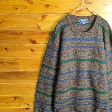 REGAL SPIRIT 니트 스웨터 브라운 파랑 그린 구제 의류