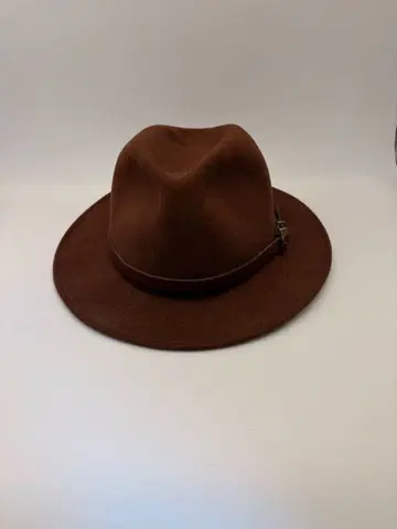 브라운 울 펠트 햇 가죽 밴드 포함